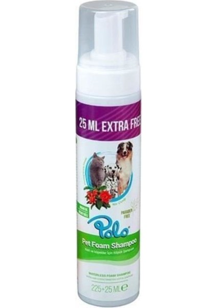 Polo Narçiçegi Kokulu Durulanmayan Kedi-Köpek Sampuani 225+25ML