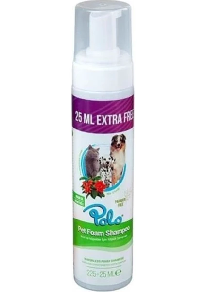 Polo Narçiçegi Kokulu Durulanmayan Kedi-Köpek Sampuani 225+25ML