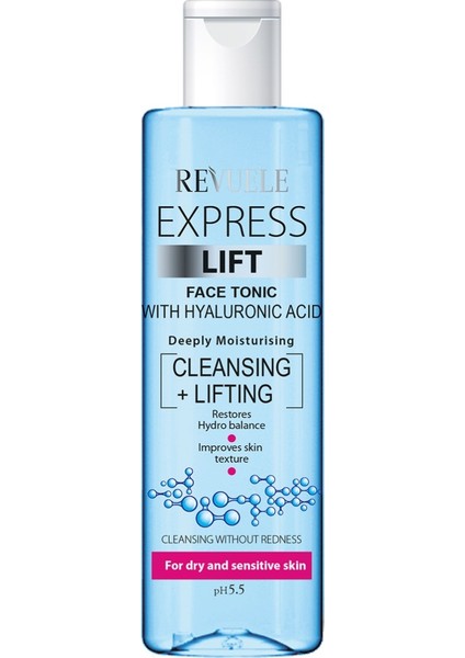 Express Hiyaluronik Asit ile Dengeleyici Kuru & Hassas Ciltler Yüz Toniği 250 ml