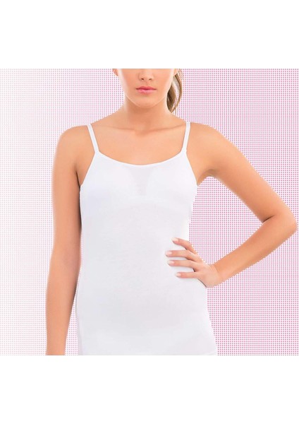 Imer Kadın Penye Modal Ince Askılı Kaplı Atlet 1259