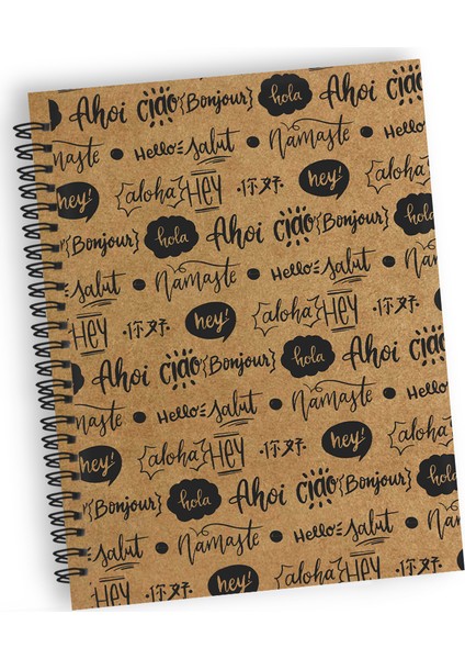 A5 Spiralli Çizgisiz Kraft Defter Seti 2'li
