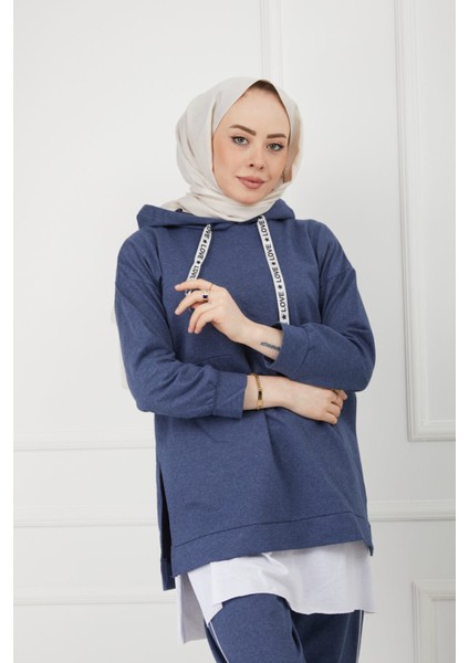 Beyaz Tshrt Indigo Tesettür Eşofman Takımı fırsatları