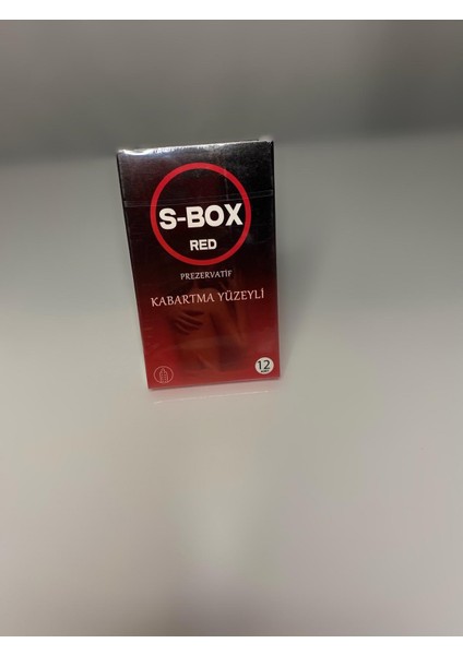 S-Box Red Prezervatif Kabartma Yüzeyli 12 Paket