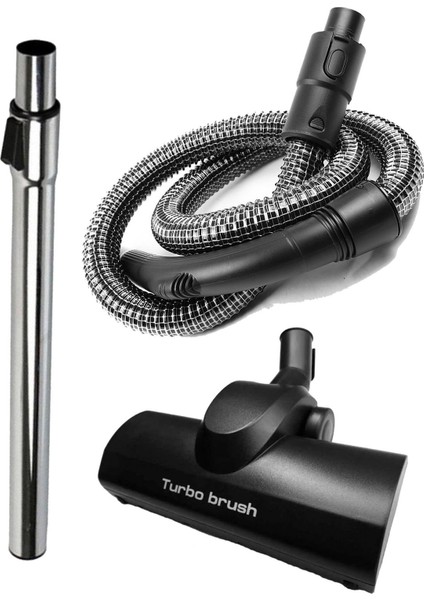 Fakir Veyron Basic Süpürge Çelik Telli Hortum Turbo Başlık Komple Seti