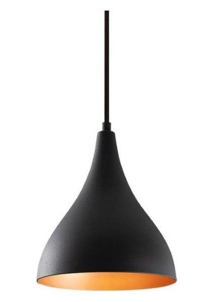 retro,modern,vintage mutfak,oda,otel,cafeler için siyah metal sarkıt avize çap:20cm