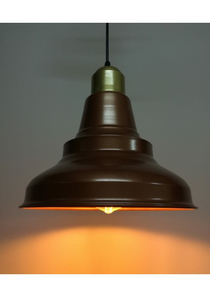 Retro Bakır Içi Gold Tekli Metal Sarkıt Çap: 28CM