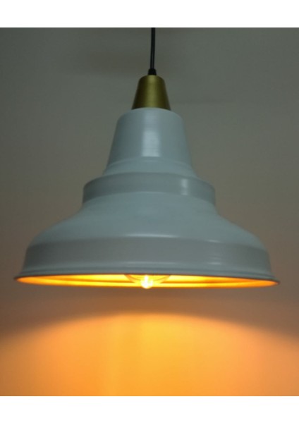 retro,modern,vintage mutfak,oda,otel,cafeler için beyaz metal sarkıt avize çap:28cm