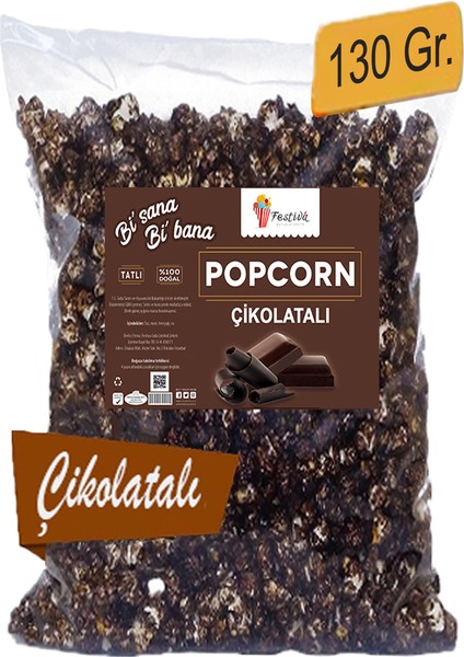 Çikolatalı Karamelli Patlamış Mısır / Popcorn 130 gr