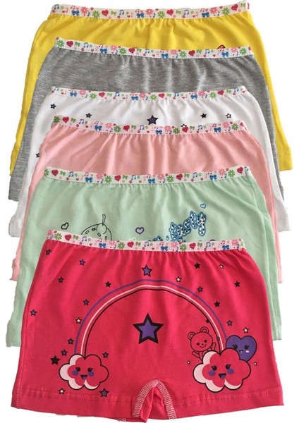 Kız Çocuk Renkli Likralı Pamuk Boxer 6 Lı fiyatları