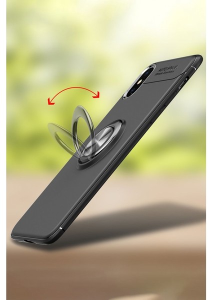 Apple iPhone Xs Kılıf Yüzüklü Silikon Range Mavi modelleri