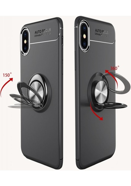 Apple iPhone Xs Kılıf Yüzüklü Silikon Range Mavi fırsatları