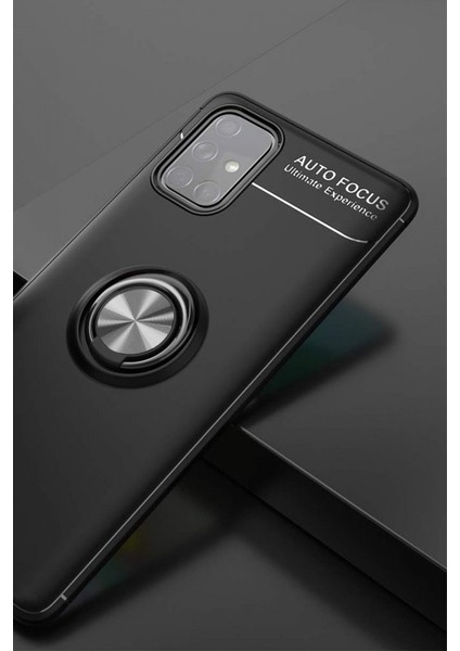 Samsung Galaxy A51 Kılıf Yüzüklü Silikon Range Siyah fiyatları