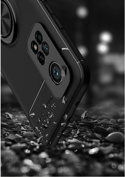 Xiaomi Mi 10T Pro Kılıf Yüzüklü Silikon Range Siyah-Kırmızı indirimleri