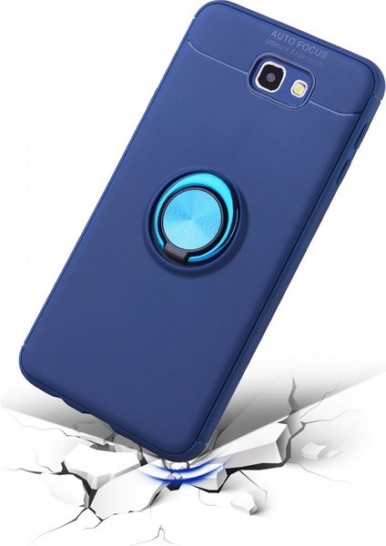 Samsung Galaxy J7 Prime Kılıf Yüzüklü Silikon Range Siyah-Kırmızı fırsatları