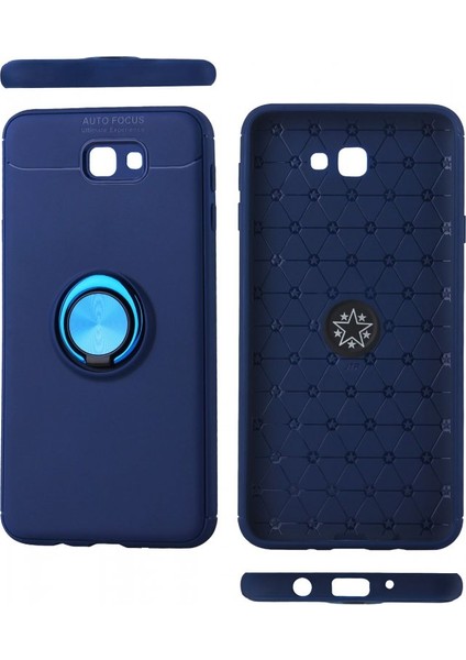 Samsung Galaxy J7 Prime Kılıf Yüzüklü Silikon Range Siyah-Kırmızı indirimleri