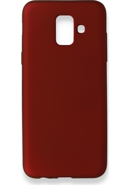 Samsung Galaxy A6 2018 Kılıf Yumuşak Dokulu Silikon Bordo