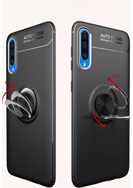 Samsung Galaxy A70 Kılıf Yüzüklü Silikon Range Kırmızı modelleri