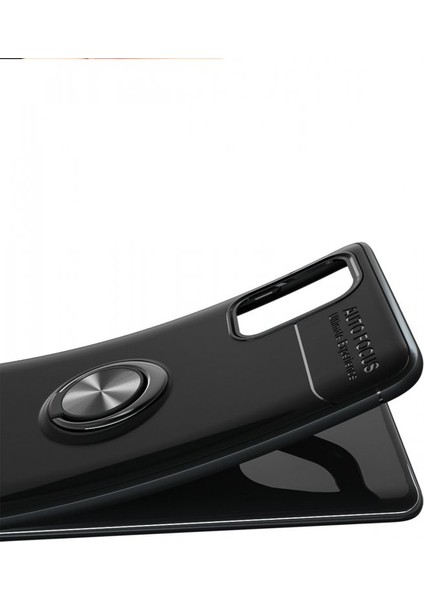 Samsung Galaxy M31S Kılıf Yüzüklü Silikon Range Siyah-Gold modelleri