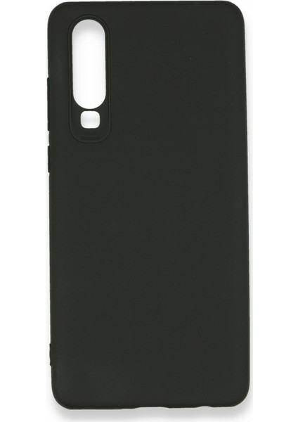 Huawei P30 Kılıf Yumuşak Dokulu Silikon Siyah