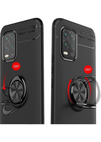 Xiaomi Mi 10 Lite Kılıf Yüzüklü Silikon Range Siyah-Mavi fırsatları