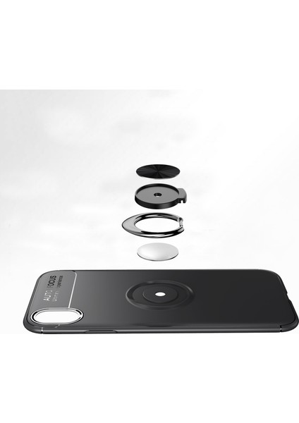Samsung Galaxy S21 Ultra Kılıf Yüzüklü Silikon Range Siyah-Gold fırsatları