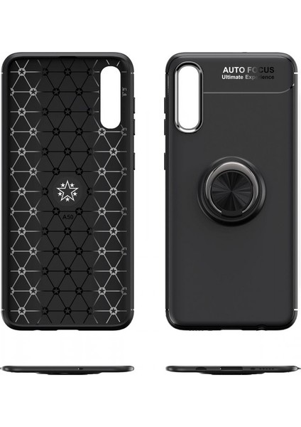 Samsung Galaxy A70 Kılıf Yüzüklü Silikon Range Mavi indirimleri