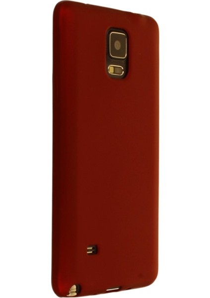 Samsung Galaxy Note 4 Kılıf Yumuşak Dokulu Silikon + Ekran Koruyucu Cam Bordo