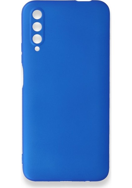 Huawei P Smart Pro / Y9S Kılıf Yumuşak Dokulu Silikon + Ekran Koruyucu Cam Mavi