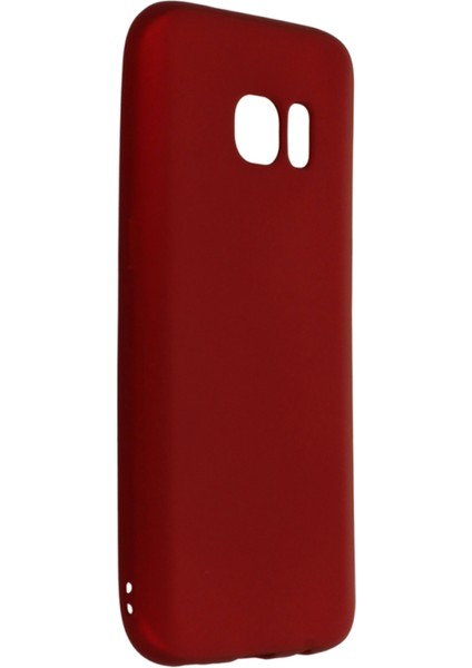 Samsung Galaxy S7 Kılıf Yumuşak Dokulu Silikon Bordo