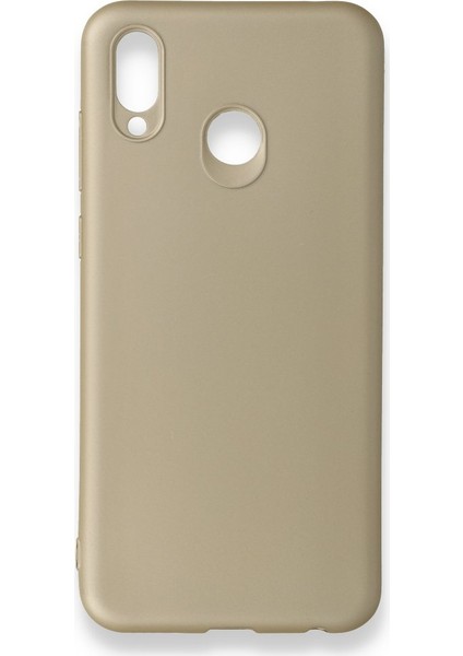 Huawei Honor Play Kılıf Yumuşak Dokulu Silikon Gold