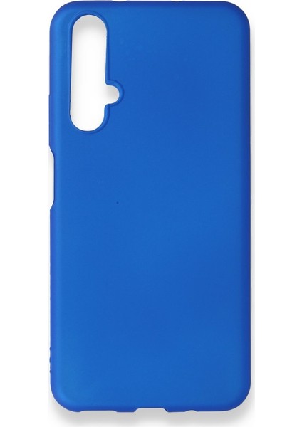 Huawei Honor 20 Kılıf Yumuşak Dokulu Silikon Mavi
