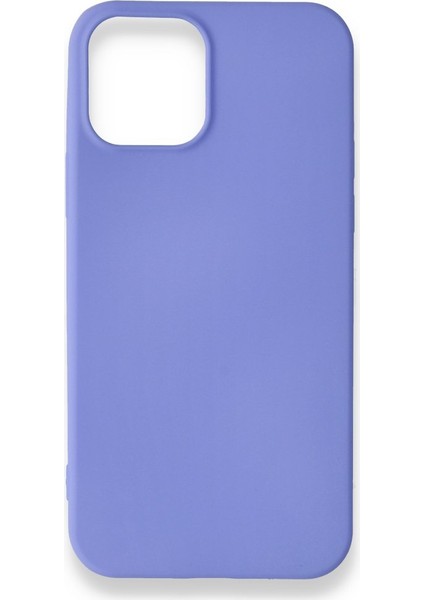 Apple iPhone 12 Kılıf Yumuşak Dokulu Silikon Mor
