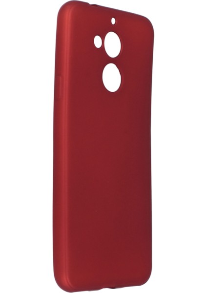 General Mobile Gm 8 Kılıf Yumuşak Dokulu Silikon + Ekran Koruyucu Cam Bordo