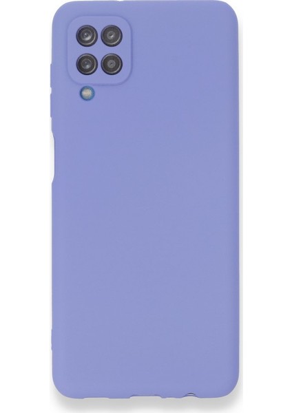 Samsung Galaxy A12 Kılıf Ultra Elastik Silikon Rubber Premier Lila