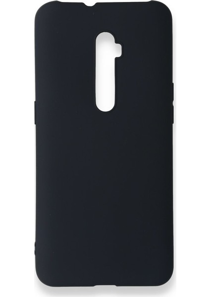 Oppo Reno 10X Kılıf Yumuşak Dokulu Silikon + Ekran Koruyucu Cam Lacivert