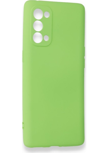 Oppo Reno 5 Pro Kılıf Yumuşak Dokulu Silikon + Ekran Koruyucu Cam Yeşil fiyatları