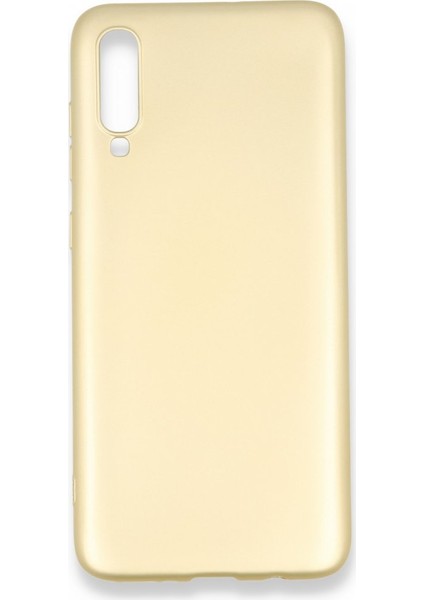 Samsung Galaxy A70 Kılıf Yumuşak Dokulu Silikon Gold