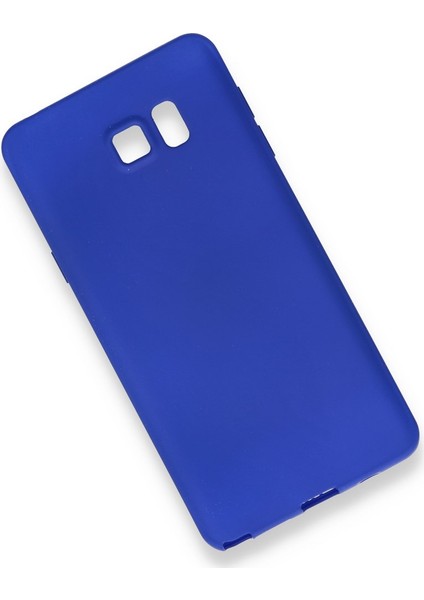 Samsung Galaxy Note 5 Kılıf Yumuşak Dokulu Silikon + Ekran Koruyucu Cam Mavi modelleri