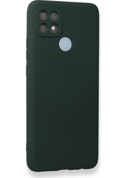 Oppo A15 Kılıf Yumuşak Dokulu Silikon Koyu Yeşil fiyatları