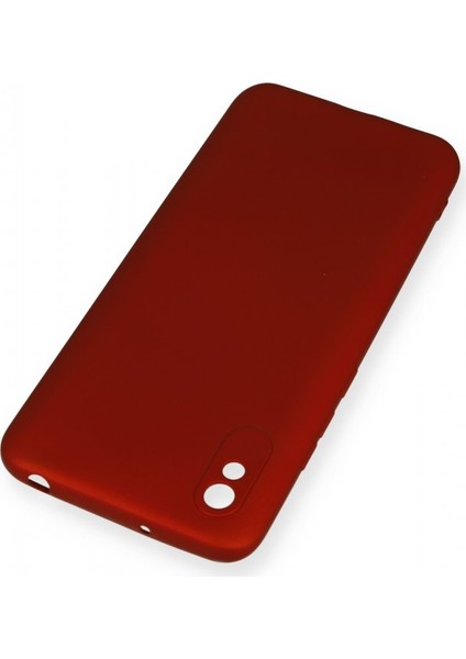 Xiaomi Redmi 9A Kılıf Yumuşak Dokulu Silikon + Ekran Koruyucu Cam Bordo modelleri