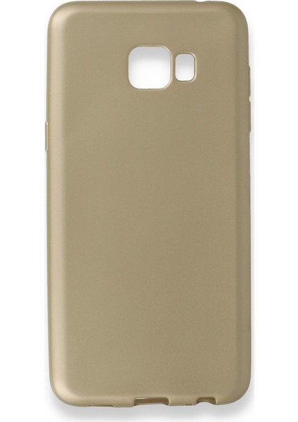 Samsung Galaxy C5 Pro Kılıf Yumuşak Dokulu Silikon Gold