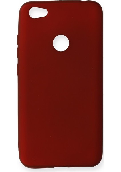 Xiaomi Redmi Note 5A Prime Kılıf Yumuşak Dokulu Silikon Bordo
