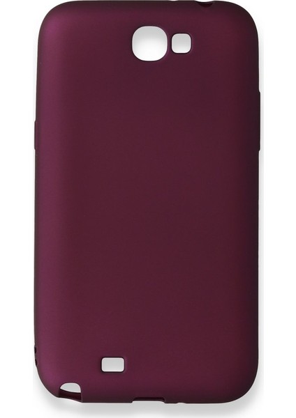 Samsung Galaxy Note 2 / N7100 Kılıf Yumuşak Dokulu Silikon Mürdüm