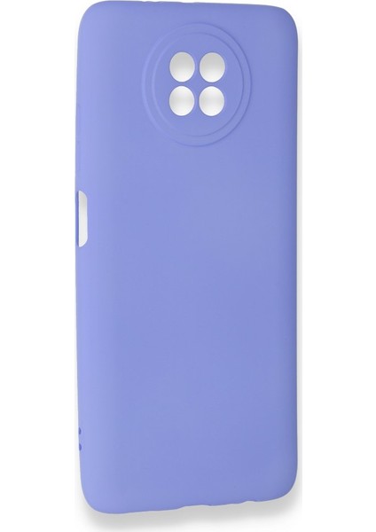 Xiaomi Redmi Note 9 5g Kılıf Yumuşak Dokulu Silikon + Ekran Koruyucu Cam Mavi