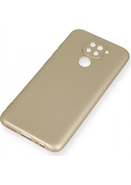 Xiaomi Redmi Note 9 Kılıf Yumuşak Dokulu Silikon + Ekran Koruyucu Cam Gold fiyatları