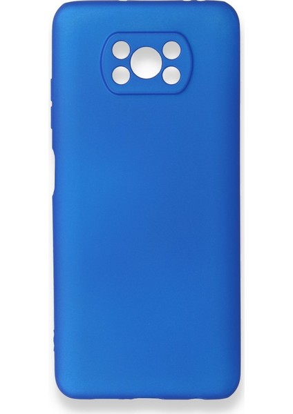 Xiaomi Pocophone X3 Kılıf Yumuşak Dokulu Silikon Mavi