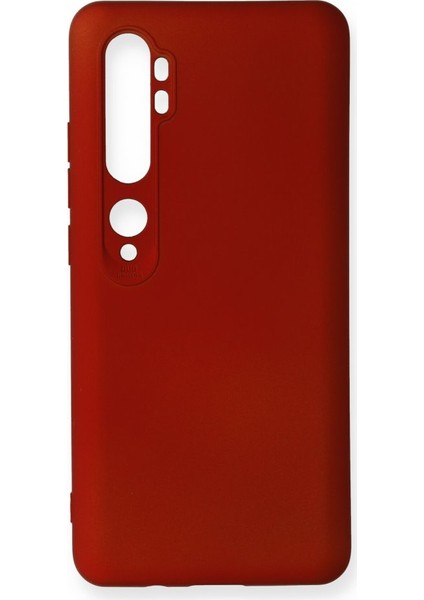 Xiaomi Mi Note 10 Pro Kılıf Yumuşak Dokulu Silikon Bordo