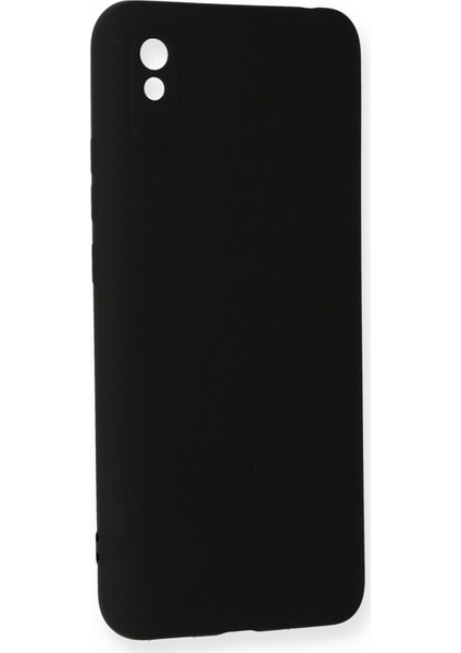 Xiaomi Redmi 9A Kılıf Yumuşak Dokulu Silikon + Ekran Koruyucu Cam Siyah fiyatları