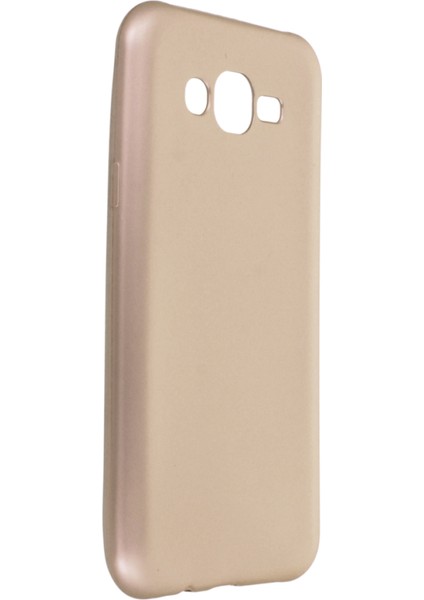 Samsung Galaxy J7 Kılıf Yumuşak Dokulu Silikon Gold