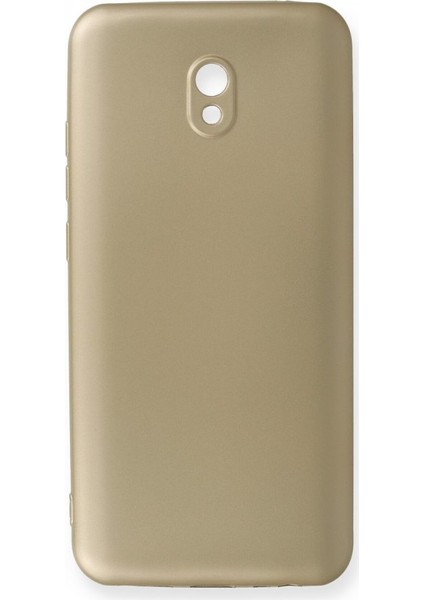 Xiaomi Redmi 8A Kılıf Yumuşak Dokulu Silikon Gold